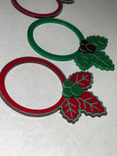 Load image into Gallery viewer, Holiday Holly Napkin Rings